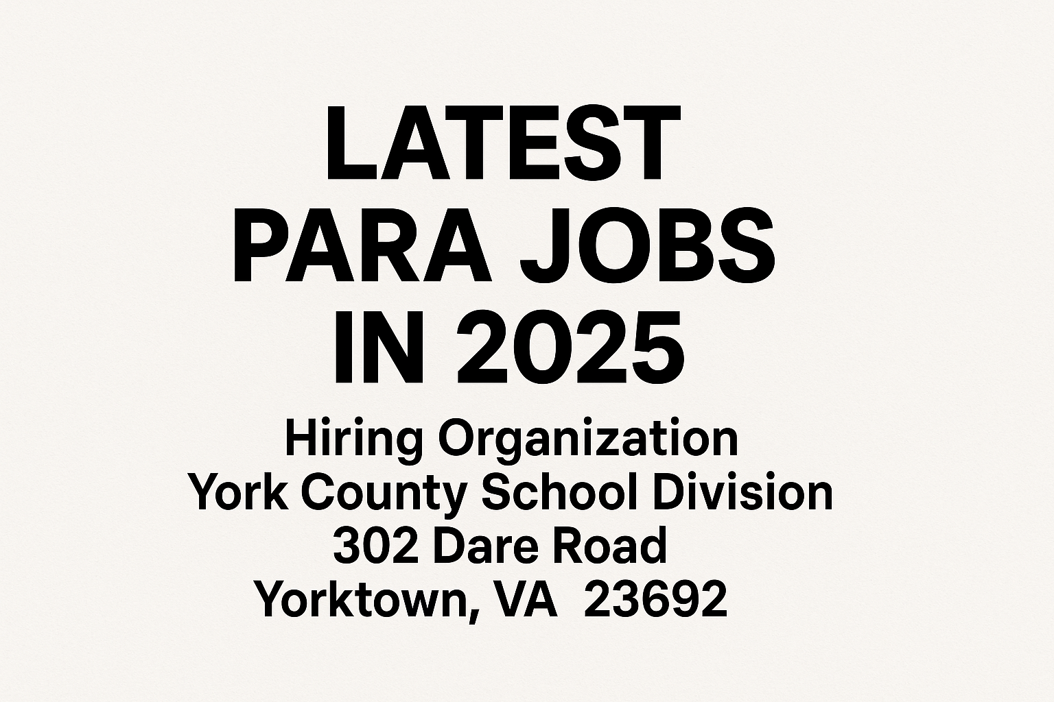 latest PARA jobs in 2025