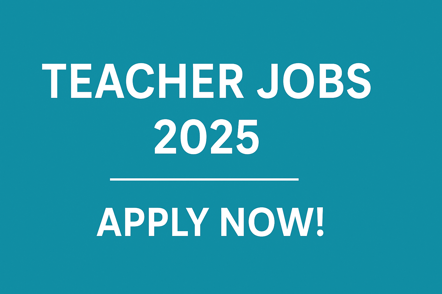 Teacher Jobs 2025